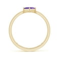 thumbnail image 2 of ANGARA Natural Square Amethyst Solitaire Parallel Split Shank Ring in 14K Yellow Gold for Women (Size-4mm) | February Birthstone, Birthday, Anniversary, Jewelry Gift for Women | Natural Amethyst Ring, 2 of 9