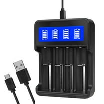 4 Slot 18650 26650 16340 14500 10440 18500 Battery Charger USB Charging Portable