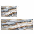 thumbnail image 2 of Abstract Marble 2 Pieces Non-Slip Kitchen Mat Set Contemporary Minimalism Art Soft Door Mat with Rubber Backing,Dirtproof Rugs for Entrance Doorway 18x30in+18x60in, 2 of 9
