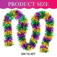 thumbnail image 4 of 1 Pcs Mardi Gras Tinsel Garland, Purple Green Gold Metallic Twist Garland Mardi Gras Hanging Decorations for Mardi Gras Carnival Party Indoor Outdoor Home Supplies, 4 of 9
