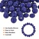 thumbnail image 3 of Uxcell 50Pcs Perlas de Silicona a Granel 0.47" Perlas Redondas y de Lenteja Perlas Focales de Silicona para Hacer Llaveros Azul Marino, 3 of 6