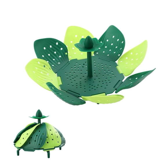 Lotus steamer basket, Folding Steamer,Green Kitchenware Accessory