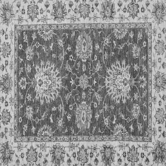 Ahgly Company Indoor Square Oriental Gray Traditional Area Rugs, 4' Square