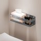 thumbnail image 5 of Estante de almacenamiento para fregadero | Estante metálico de pared | Instalación sin perforación | Organizador de lavabo con espejo delantero | Acero al carbono | Gris | 11,8 x 4 x 3 pulgadas |, 5 of 6