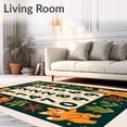 thumbnail image 2 of ODIKA 6'x9' Machine Washable Non-Slip Area Rug, Interactive Hopscotch with Numbers Letters and Friendly Forest Animals High Traffic Rug, Green, 685999, 2 of 7