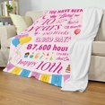 thumbnail image 4 of Birthday Gifts for Girls Pink Happy Birthday Girl Blanket Years Old Soft Cozy Flannel Fluffy Fuzzy Plush Fleece Throw Blanket Birthday Gift Ideas Decoration for Teen Daughters Nieces Granddaughters, 4 of 5