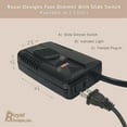 thumbnail image 2 of Royal Designs Foot Slide Light Dimmer Switch for Halogen and Incandescent Bulbs, 6 Feet Cord, 300W, 2 of 4