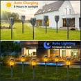 thumbnail image 4 of Upgraded Solar Lights Outdoor, 6 Pack Flickering Flame Solar Torch Lights with Super Larger Size for Christmas Decor, Solar Christmas Lights Waterproof Solar Powered Outdoor Lights for Garden Pathway, 4 of 7