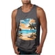 thumbnail image 1 of Tanques para Hombre para el Verano Solto Chaleco Impresión Deportivo Cuello Redondo, Casual, 1 of 4