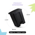 thumbnail image 3 of Safco Plastic Step-On Receptacle - 17 Gallon in Black, 3 of 5