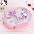 thumbnail image 4 of RWJDXD Sanrio Hello Kitty Thermal Lunch Box Grid with Bowl Anti-Scald Lunch Box Outdoor Child Girl Student Lunch Box 304 Gift Cartoon, 4 of 7