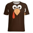 thumbnail image 5 of Turkey Face Design T Shirts Basic T-Shirt Short Sleeve Ladies Tee Shirt Summer Graphic Clothing, 5 of 6