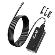 NIDAGE Wireless Endoscope for Automotive Inspection Semi-Rigid Flexible Waterproof 5.5MM WiFi Borescope Camera Compatible Android and iOS Smartphones, iPhone, iPad (4.92FT)