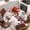 Gray, variant on Red Christmas Round Tablecloth, Fitted Table Cover with Elastic for 36"-44" Round Tables, Snowman Xmas Tree Snowflake Winter Table Cloth Outdoor Indoor Dinning Party Waterproof Tablecloths