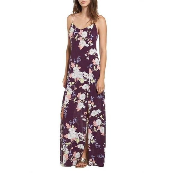 Material Girl Womens Love, Fire Gauze Floral Maxi Dress