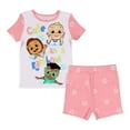 thumbnail image 2 of CoComelon Toddler Girls Cute Rainbow Short Sleeve With Shorts Pajama 2PC Set, 2 of 6