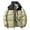 Army Green, variant on Chiccall Men's Puffer Jacket Thickened Puffy Jackets Outdoor Warm Waterproof Stand Collar Colorblock Zip Up Quilted Coat