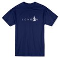 thumbnail image 1 of Big Ben Graphic London Quote Design Men's Navy T-shirt, 1 of 1