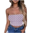 thumbnail image 1 of Tube Top for Women, Sleeveless Strapless Solid Color Polyester Top with Elastic Band, Regular Length, Casual Summer Wear, 1 of 5