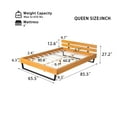 thumbnail image 3 of Christopher Knight Home Industrial Queen Platform Bed Frame with Headboard, Natural+Black, 3 of 7