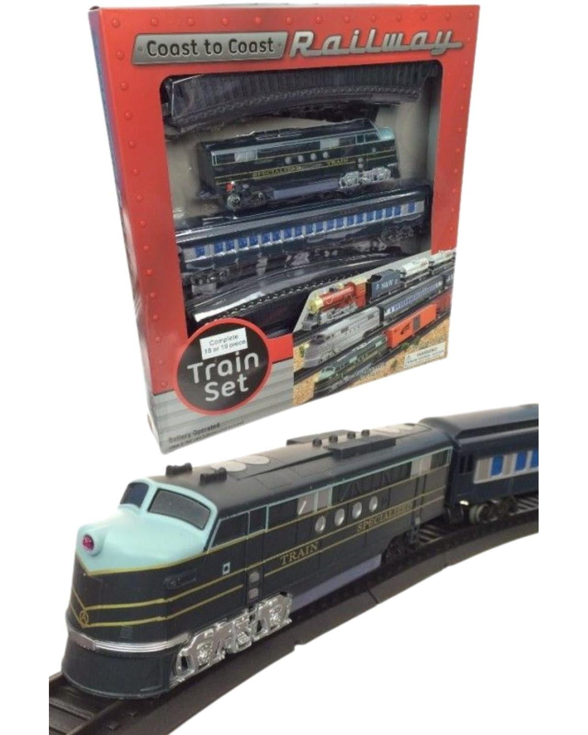 Classic Railway Set with Light and Sound Die-Cast Train Models ...