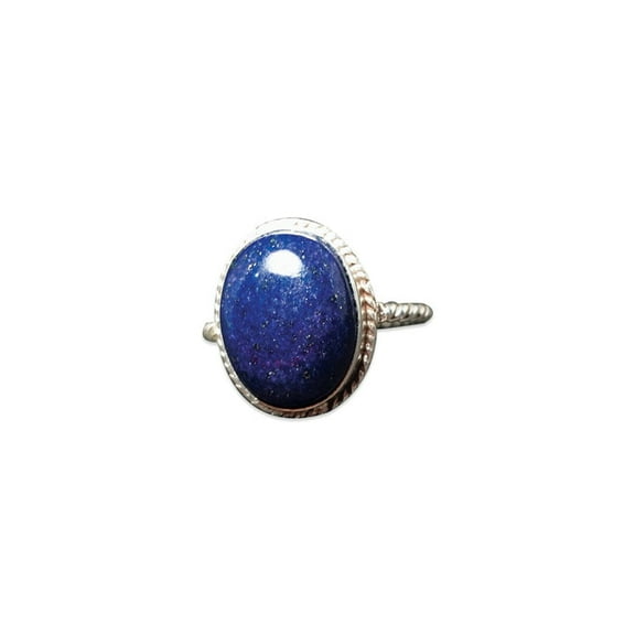 Heaven Crafts Lapis Lazuli Ring 925 Sterling Silver Boho Every Day Wear Ring For Women