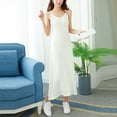 thumbnail image 3 of Robe pour Femmes, Robe Sans Manches Ample Confortable Couleur Unie, Nuisette pour Femmes, 3 of 7