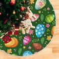 thumbnail image 5 of FMSHPON Easter Tree Skirt Colorful Eggs Bunny Xmas Christmas Tree Skirt Stand Mat for Holiday Party Decoration Indoor Outdoor 36 inches, 5 of 6