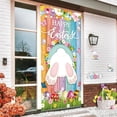 thumbnail image 6 of YaoZQ Happy Easter Door Cover, Cute Bunny and Ears on Colorful Wood Background, Spring Holiday Front Door Decoration Banner, Multicolor, 35 x 71 in, 6 of 7