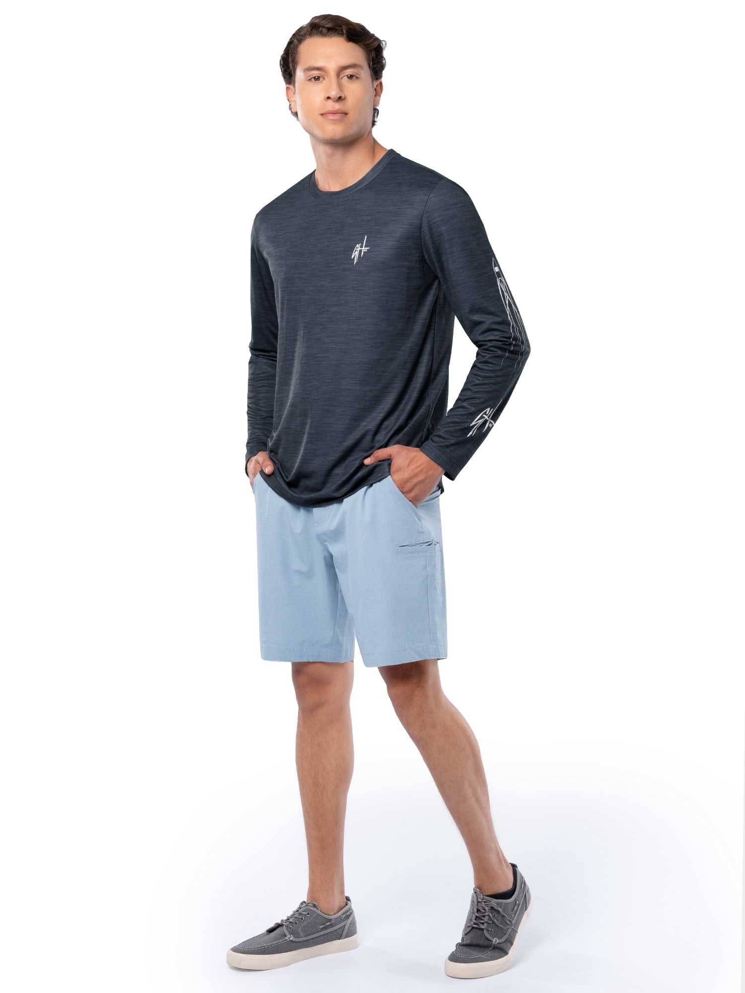 GH BY GUY HARVEY Men's Long Sleeve Sun Protection Top Sizes M-2XL