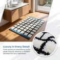 thumbnail image 3 of REGALWOVEN Bathroom Rugs Checkered Extra Soft Absorbent Plush Bath Mat, Non Slip Machine Washable Blue 24" x 16", 3 of 6