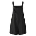 thumbnail image 3 of Women Loose Overalls, Solid Color Square Collar Sleeveless One-piece, 3 of 4