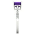 thumbnail image 3 of Clara Pucci 14K White Gold 2.7ct Amethyst Solitaire with Accents Ring, 3 of 8