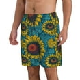 thumbnail image 2 of Goofa Sunflowers Printed Mens Swim Trunks Summer Quick Dry Short Beach Swimwear Bathing Suits-Small, 2 of 9