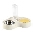 thumbnail image 2 of Dispensador automático de agua y comida 2 en 1 para perros y gatos: comedero doble con cuencos de acero inoxidable, base antideslizante, reposición de agua por gravedad y soporte para comida seca., 2 of 6