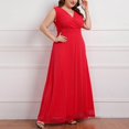 thumbnail image 5 of Robes de Bal d'Été des Femmes Robe de Mariée Sans Manches V-Cou Plus Robe de Taille Robes de Retour, 5 of 5