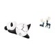 thumbnail image 5 of Juego de reloj de pared con un bonito panda para decoración del hogar, estatua creativa de alce y ciervo, figuras de reno de resina, adecuado para sal, 5 of 8