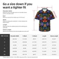 thumbnail image 6 of Lsque Colorful Floral pattern Hawaiian Shirt for Men, Unisex Summer Beach Casual Short Sleeve Button Down Shirts-Large, 6 of 9