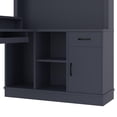 thumbnail image 3 of Demi Bonn Blue L-Shaped Computer Desk, Outlet Drawers Bookshelf Corner Gaming Storage Study Office, White, 3 of 7
