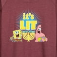 thumbnail image 3 of SpongeBob SquarePants - It's Lit Hanukkah - Women's Lightweight French Terry Long Sleeve Shirt, 3 of 6