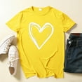 thumbnail image 2 of FRSASU Valentines Shirts for Women: Cute Love Heart Shirt Valentine T Shirt Red Short Sleeve Casual Hearts Tops Yellow, 2 of 7