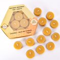 thumbnail image 1 of 100% Pure Beeswax Candles Bulk Tealights ( 24 pack ) - 4 Hour Long Burning Clear Cup Tea Light, Natural Bee Wax | Yellow Scented Smokeless Candles, 1 of 7