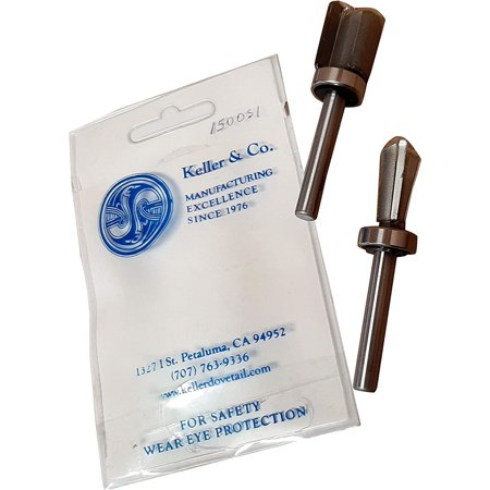 

Spare Standard Woodworking Dovetail Router Bit Set for Keller 1500 or 1601 Jig