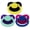 Green Blue Yellow, variant on CutiePlusU Adult Sized Pacifier Large Shield 3 Packs-Red Green Blue