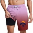 thumbnail image 1 of Pantalones Cortos Casuales para Hombre Imprimir con Bolsillos Pantalones de Playa de Cintura Elástica, Pantalones Cortos de Cintura Elástica para Hombre, 1 of 5
