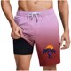 thumbnail image 1 of Pantalones Cortos Casuales para Hombre Imprimir con Bolsillos Pantalones de Playa de Cintura Elástica, Pantalones Cortos de Cintura Elástica para Hombre, 1 of 5