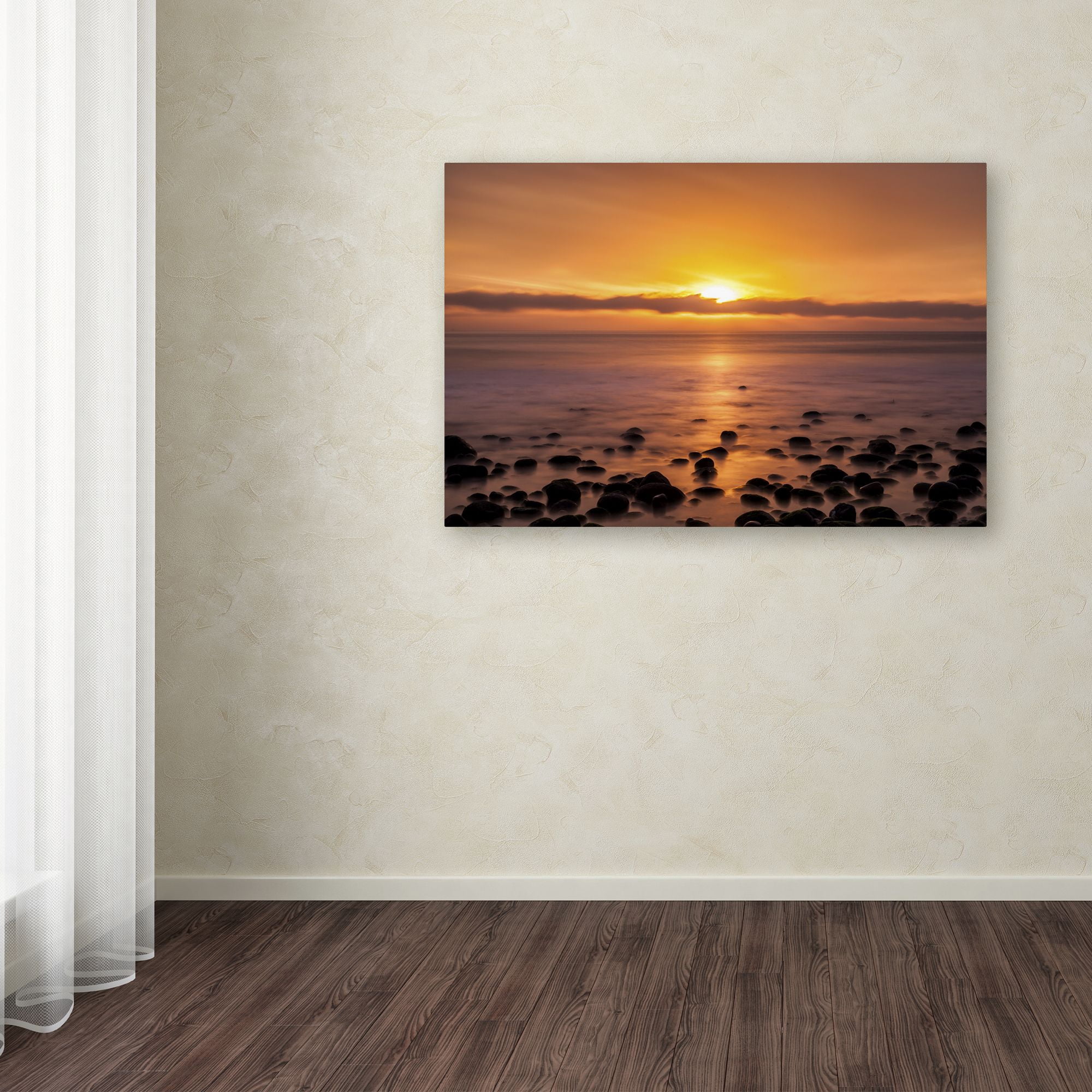 Trademark Fine Art "Pacific Sunset" Canvas Art by Chris Moyer
