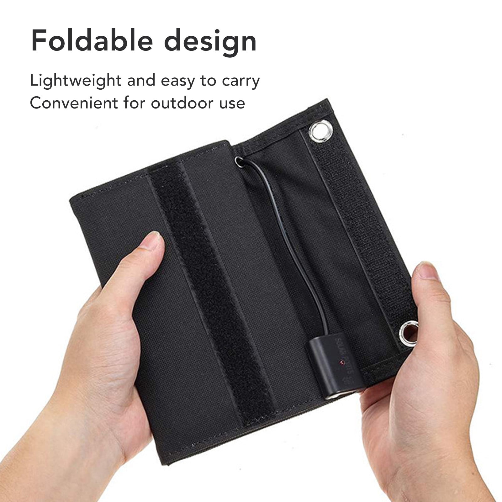 YAHHU 20W Portable Solar Panel Foldable Bag Charger 5V USB Output IP65 Waterproof Power Bank for Camping, RV, and Outdoor Off-Grid Use (8.26 inches / 21 cm)