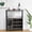 Burnt Color, variant on 3-Tier Wine Bar Cabinet Wine Rack, Wine Cabinet with Storage, Coffee Bar Cabinet with Glass Holder & Mesh Door, Home Bar Cabinet for Living Room, Storage Liquor Cabinet, Brown