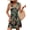 Red, variant on Women's Tropical Print V Neck Sleeveless Summer Dress with Slight Stretch 95% Polyester 5% Spandex Everyday Wear